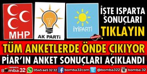PİAR'DAN ISPARTA İÇİN ANKET SONUÇLARI