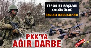 PKK'ya ağır darbe! Terörist başları öldürüldü