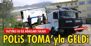 POLİSLERDEN TOMA'LI ZİYARET