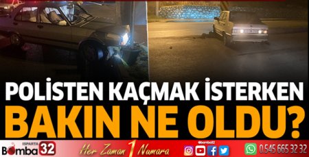 Polisten kaçmak isterken bakın ne oldu?