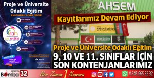 Proje ve üniversite odaklı eğitim için buradayız