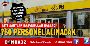 PTT’YE BİN 750 PERSONEL ALINACAK
