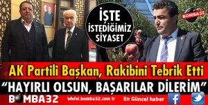 RAKİBİNİ TEBRİK EDEREK BAŞARI DİLEDİ