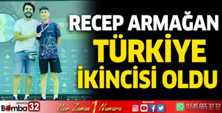 Recep Armağan Türkiye ikincisi oldu