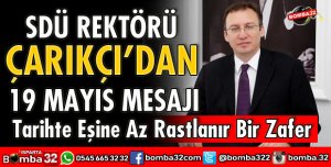 REKTÖR ÇARIKÇI'DAN 19 MAYIS MESAJI