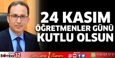 Rektör Saltan’ın 24 Kasım Öğretmenler Günü Mesajı