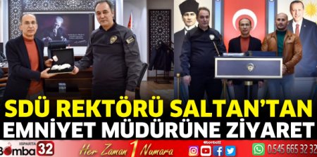 Rektör Saltan'dan emniyet müdürüne ziyaret 