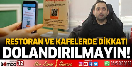 Restoran ve kafelerde QR koda dikkat