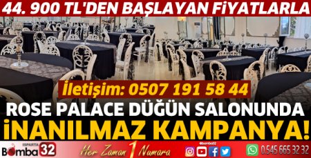 Rose Palace Düğün Salonunda inanılmaz kampanya! 