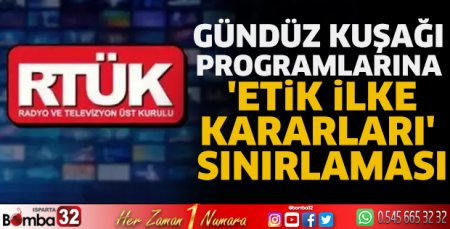 RTÜK'ten 'etik ilke kararları' sınırlaması