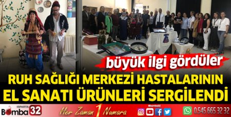 Ruh Sağlığı Merkezi hastalarının el sanatı ürünleri sergilendi