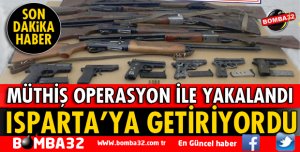 RUHSATSIZ SİLAHLARI SATACAKKEN YAKALANDI