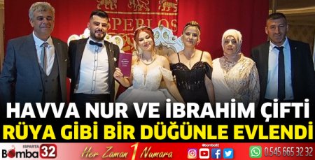 Rüya gibi bir düğünle evlendiler