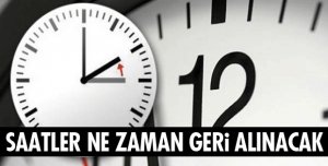 SAATLER NE ZAMAN GERİ ALINACAK?