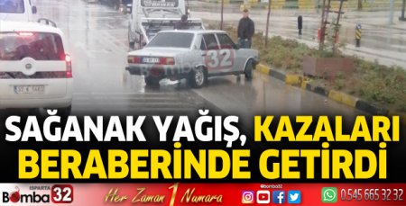 Sağanak yağış kazaları beraberinde getirdi