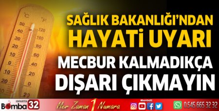 Sağlık Bakanlığı'ndan hayati uyarı