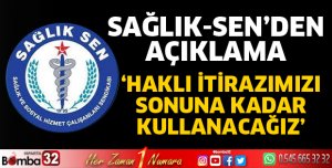 Sağlık-Sen'den açıklama 