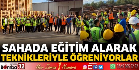 Sahada eğitim alarak teknikleriyle öğreniyorlar