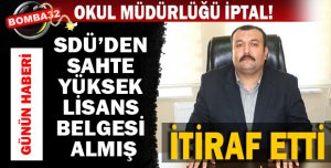 SAHTE BELGEYİ SDÜ'DEN ALMIŞ