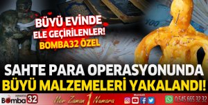 'Sahte para' operasyonunda muska, uyuşturucu ve objeler ele geçirildi