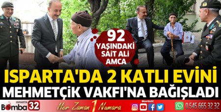 Sait Ali Ayaz evini bağışladı 