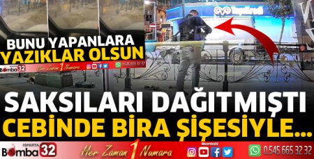 Saksılardaki toprakların caddeye atılma anı kameraya yansıdı