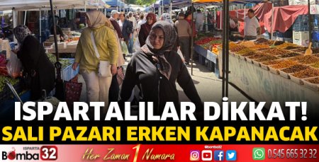 Salı Pazarı Erken Kapanacak