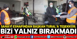Sanayi esnafından Başkan Tural’a teşekkür