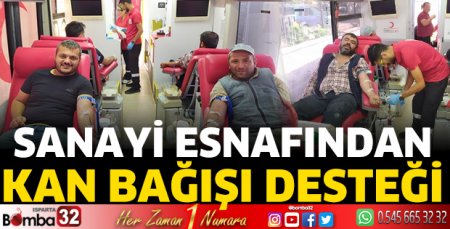 Sanayi esnafından kan bağışı