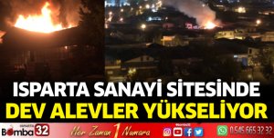 Sanayi sitesinde dev alevler yükseliyor