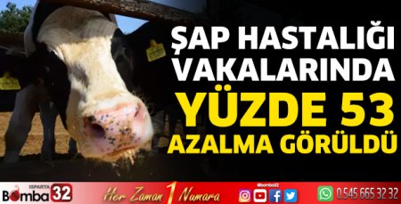 Şap vakalarında yüzde 53 azalma görüldü