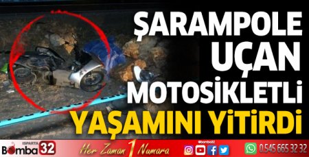 Şarampole uçan motosikletli yaşamını yitirdi