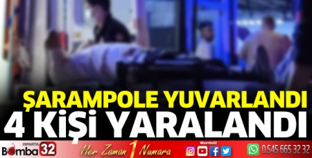 Şarampole yuvarlan araçta 4 yaralı var