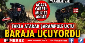 ŞARAMPOLE YUVARLANAN OTOMOBİLDE BULUNAN 3 KİŞİ YARALANDI