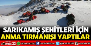 SARIKAMIŞ ŞEHİTLERİ İÇİN ANMA TIRMANIŞI YAPTILAR