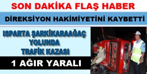 Şarkikaraağaç Yolunda Trafik Kazası