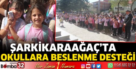 Şarkikaraağaç’ta okullara beslenme desteği