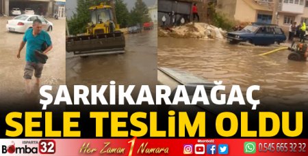Şarkikaraağaç'ı sel vurdu