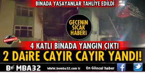 ŞARKİKARAAĞAÇ'TA 4 KATLI BİNADA YANGIN ÇIKTI
