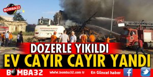 ŞARKİKARAAĞAÇ'TA BİR EVDE YANGIN ÇIKTI