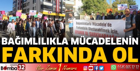 Şarkikaraağaç'ta farkındalık yürüyüşü