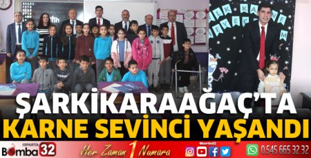 Şarkikaraağaç'ta karne sevinci