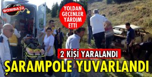 ŞARKİKARAAĞAÇ'TA TRAFİK KAZASI: 2 YARALI
