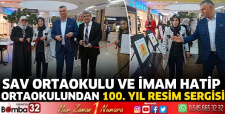 Sav Ortaokulu Ve İmam Hatip Ortaokulundan 100. Yıl Resim Sergisi