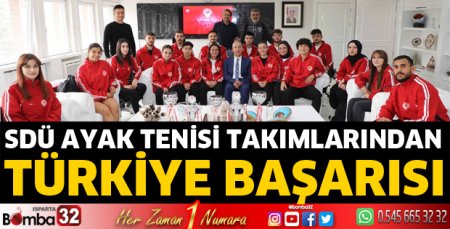 SDÜ Ayak Tenisi Takımlarından Türkiye Başarısı