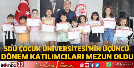 SDÜ Çocuk Üniversitesi mezunlarını verdi
