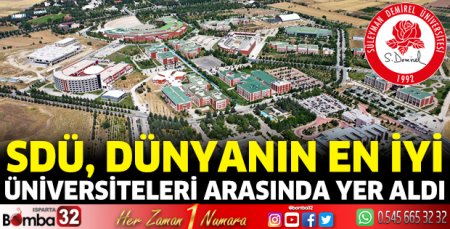SDÜ dünyanın en iyi üniversiteleri arasında yer aldı