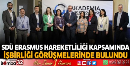 SDÜ Erasmus Hareketliliği kapsamında işbirliği görüşmelerinde bulundu