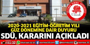 SDÜ KARARINI AÇIKLADI