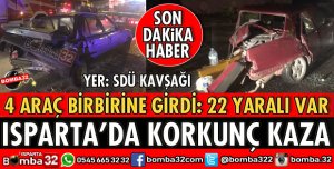 SDÜ KAVŞAĞINDA KORKUNÇ KAZA